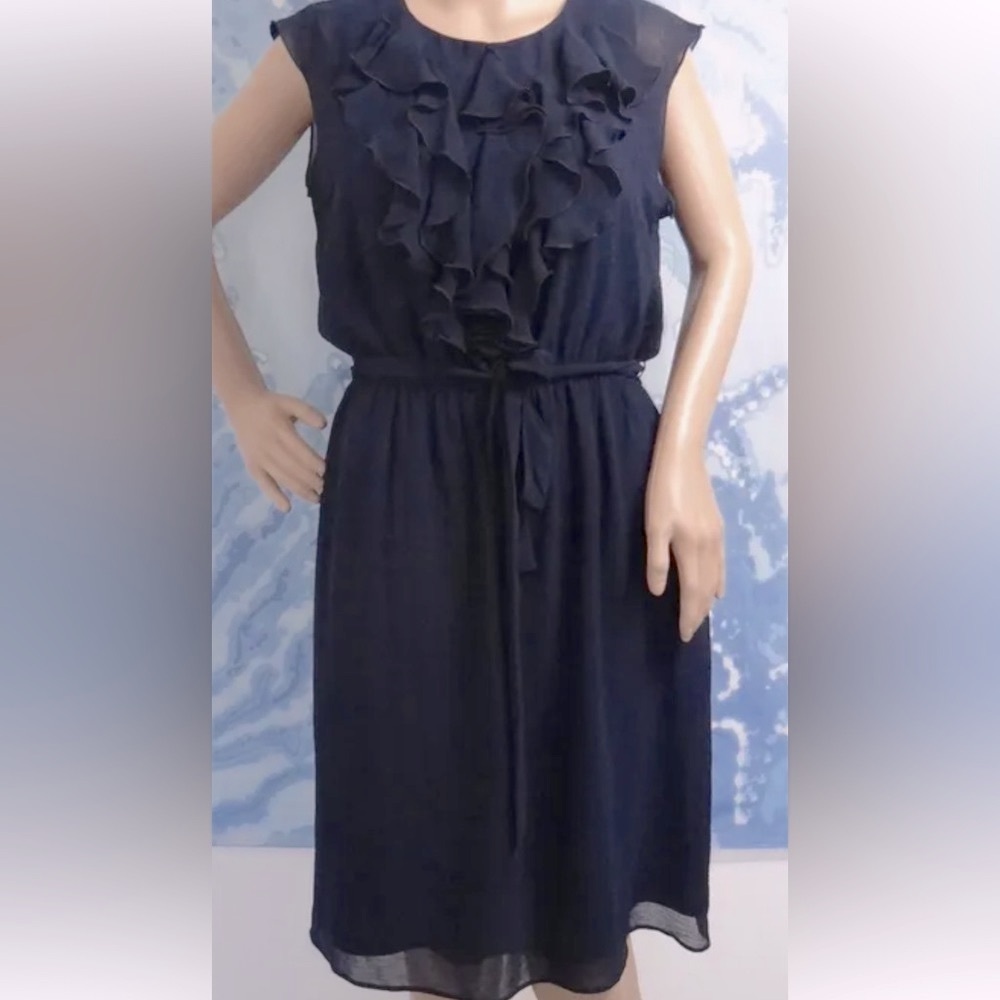 Vintage Sleeveless Ruffle Dress